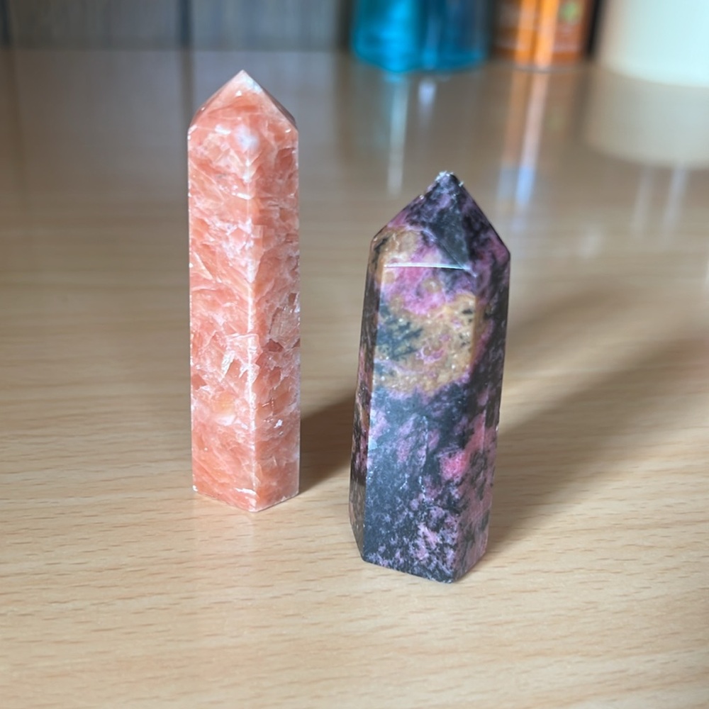 Brand New Rhodochrosite Tower Set